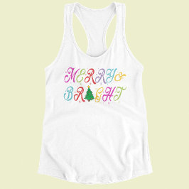 Merry & Bright Kleurrijke Kerstboom Vrouwen Tanktop