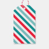 "Merry & Bright", kleurrijke kerstfeestjes Cadeaulabel (Achterkant)