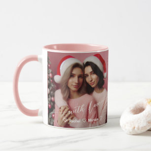 Merry & Bright Lesbische Retro Roze Aangepaste f Mok