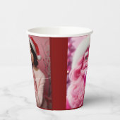 Merry & Bright Lesbische Retro Roze | Aangepaste f Papieren Bekers (Links)