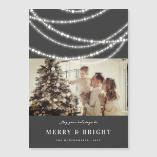 Merry & Bright Light Sparkles Foto Magnetische Kaa