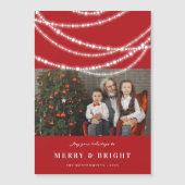 Merry & Bright Light Sparkles Foto Magnetische Kaa (Voorkant)