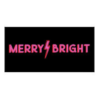 Merry & Bright Lightning Bolt Roze Kerstmis