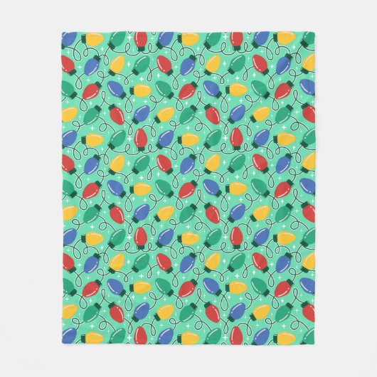 Merry & Bright Lights Fleece Deken (Voorkant)