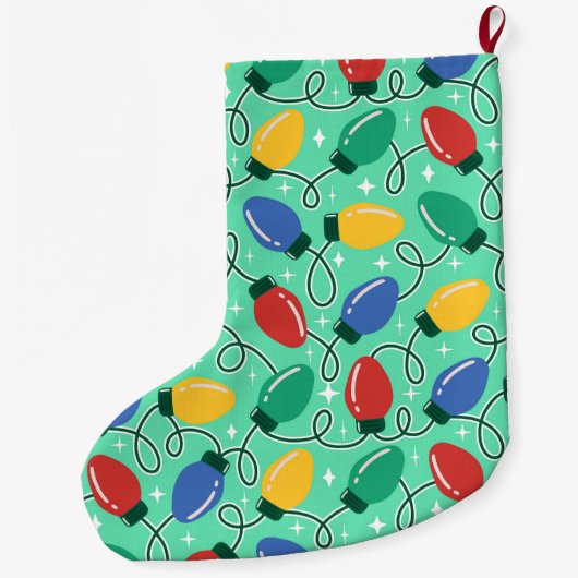 Merry & Bright Lights Grote Kerstsok (Achterkant)