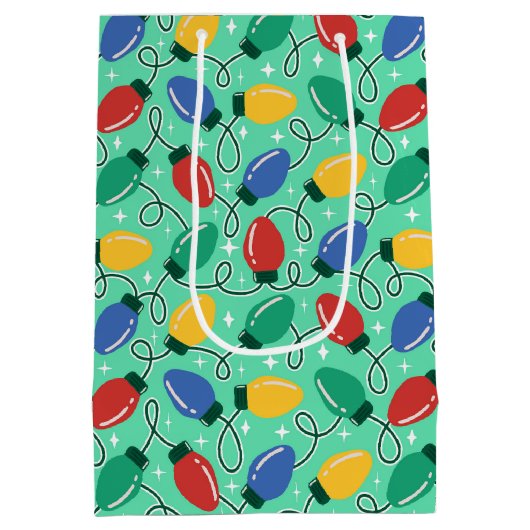 Merry & Bright Lights Medium Cadeauzakje (Achterkant)