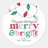 Merry Bright Lights Sticker (Voorkant)