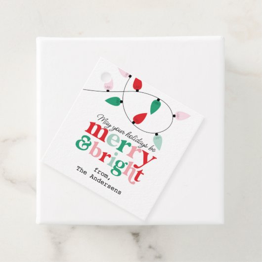 Merry Bright Lights Sticker Bedankjes Labels (In situ)