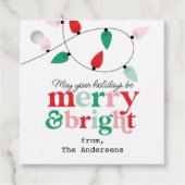 Merry Bright Lights Sticker Bedankjes Labels (Voorkant)