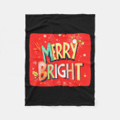 Merry Bright Magic For Holiday Cheer  Fleece Deken (Voorkant)