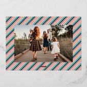 Merry + Bright Marquee Folie Vakantie Kaart - Blau (Achterkant)