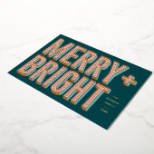 Merry + Bright Marquee Folie Vakantie Kaart - Blau (Gedraaid)