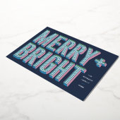 Merry + Bright Marquee Folie Vakantie Kaart - Blau (Gedraaid)