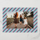 Merry + Bright Marquee Folie Vakantie Kaart - Blau (Achterkant)