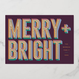 Merry + Bright Marquee Folie Vakantie Kaart - Paar