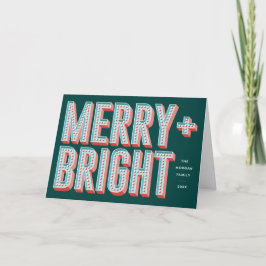 Merry + Bright Marquee Wenskaart - Groen