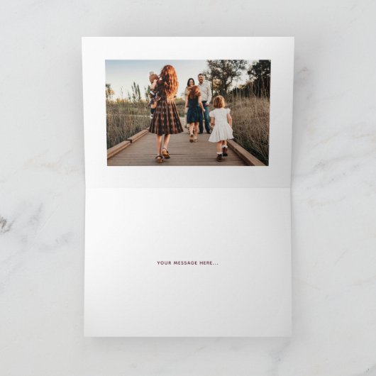 Merry + Bright Marquee Wenskaart - Rood (Binnen)