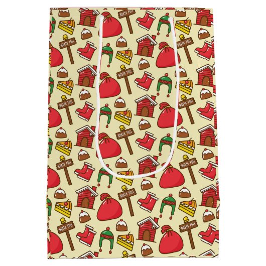 Merry & Bright Medium Cadeauzakje (Achterkant)