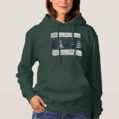 Merry & Bright met Funny Trees Vakantie Gepersonal Hoodie (Voorkant)
