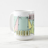 Merry & Bright Mid Century Moderne vakantie Mok (Voorkant links)