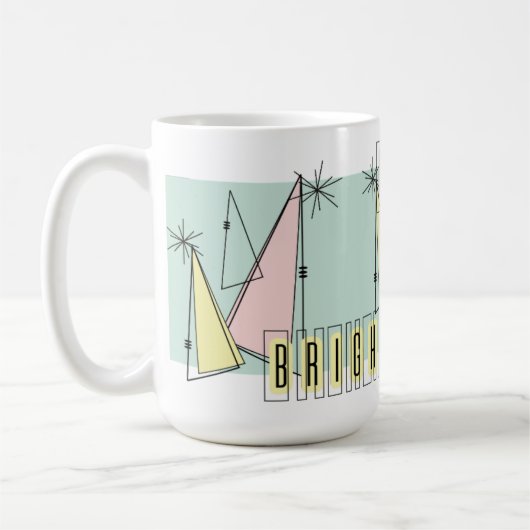 Merry & Bright Mid Century Moderne vakantie Mok (Links)