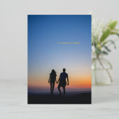 Merry & Bright Minimal Folie Feestdagenkaart (Staand Voorkant)