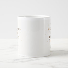 Merry & Bright | Minimalist Christmas Quote mug Grote Koffiekop