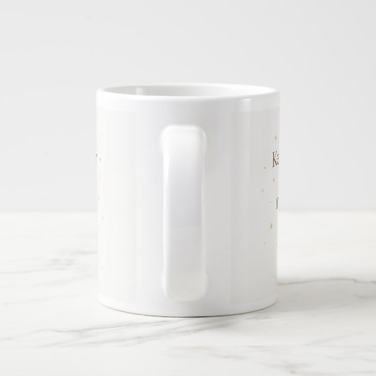 Merry & Bright | Minimalist Christmas Quote mug Grote Koffiekop (Achterkant)