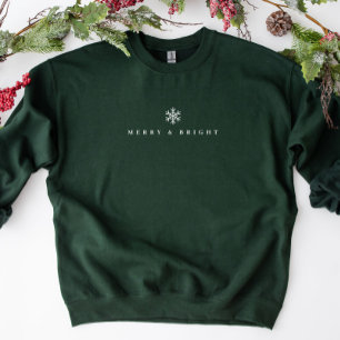 Merry & Bright minimalistisch kerstoverhemd Trui