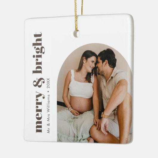 Merry & Bright minimalistische Arch Lijst Boho Chi Keramisch Ornament (Links)