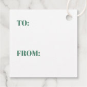 Merry & Bright Mint Tree Square Bedankjes Labels (Achterkant)
