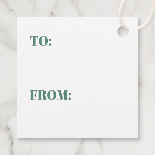 Merry & Bright Mint Tree Square Bedankjes Labels (Achterkant)