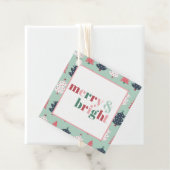 Merry & Bright Mint Tree Square Bedankjes Labels (In situ)