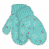 Merry & Bright Mittens | Kerstmis | Vakantiedagen  Sticker (Voorkant)
