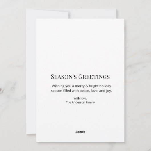 Merry & Bright Modern Christmas Tree Flat Holiday  Feestdagenkaart (Achterkant)