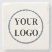 Merry Bright Modern Cute Kerstfeestdag Logo Stenen Onderzetter (Voorkant)