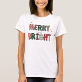 Merry&Bright Modern Familie Schattigee Kerstvrouwe T-shirt (Voorkant)