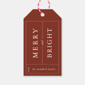 Merry & Bright Modern Gift Label Cadeaulabel