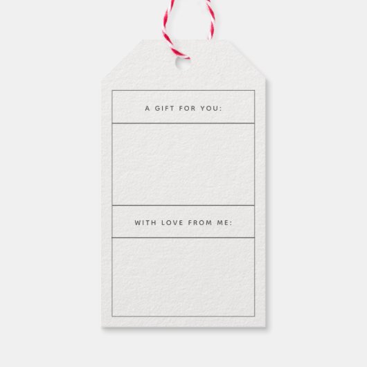 Merry & Bright Modern Gift Label Cadeaulabel (Achterkant)