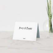 Merry & Bright modern, minimale fotokerst Feestdagen Kaart (Achterkant)