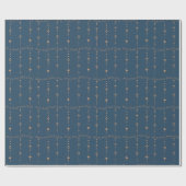 Merry & Bright Modern Navy Blauw & Goud Abstract Cadeaupapier (Vlak)