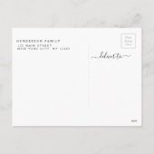 Merry Bright Modern Script Kerstfotokaart Feestdagenkaart (Achterkant)