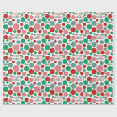 Merry & Bright Modern Simple Polka Dot Pattern Cadeaupapier (Vlak)