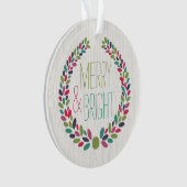 Merry & Bright Modern Woodland Holiday Ornament (voorkant)