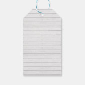 Merry Bright Moderne Calligrafie Rood Bokeh Cadeaulabel (Achterkant)