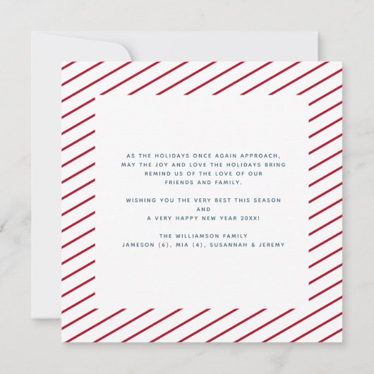 Merry & Bright Moderne Photo Simple Holiday Card Aankondiging (Achterkant)