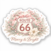 Merry & Bright Mother Road Charme Sticker (Voorkant)