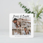 Merry & Bright multi foto kerstkaart (Staand voorkant)