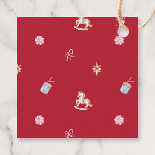 Merry & Bright Nutcracker Mouse Christmas Bedankjes Labels (Achterkant)