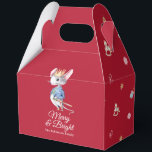 Merry & Bright Nutcracker Mouse Favor Box Bedankdoosjes<br><div class="desc">Add a touch of nostalgic charm to your holiday celebrations with this elegant Christmas favor box. Featuring a watercolor nutcracker mouse on a rich red background with the festive phrase “Merry & Bright, ” it brings warmth and whimsy to your holiday table. Perfect for party favors, small gifts, or festive...</div>